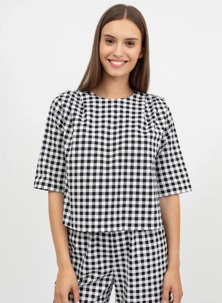 Mark Formelle Укороченная женская блузка из хлопкового